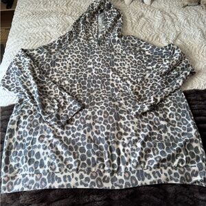 Leopard Print Hooded Sweater